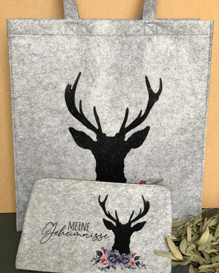 Kosmetiktasche Hirsch – Bild 2