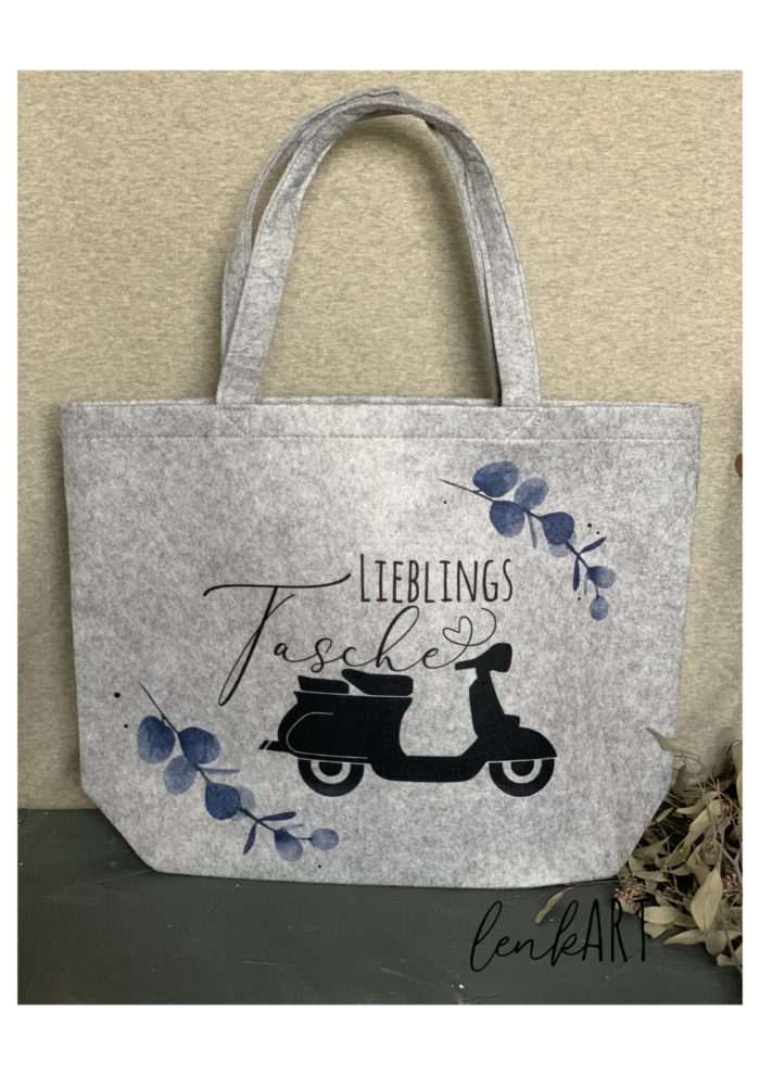 Tasche mit Innentasche Vespa mit Eukalyptuszweige