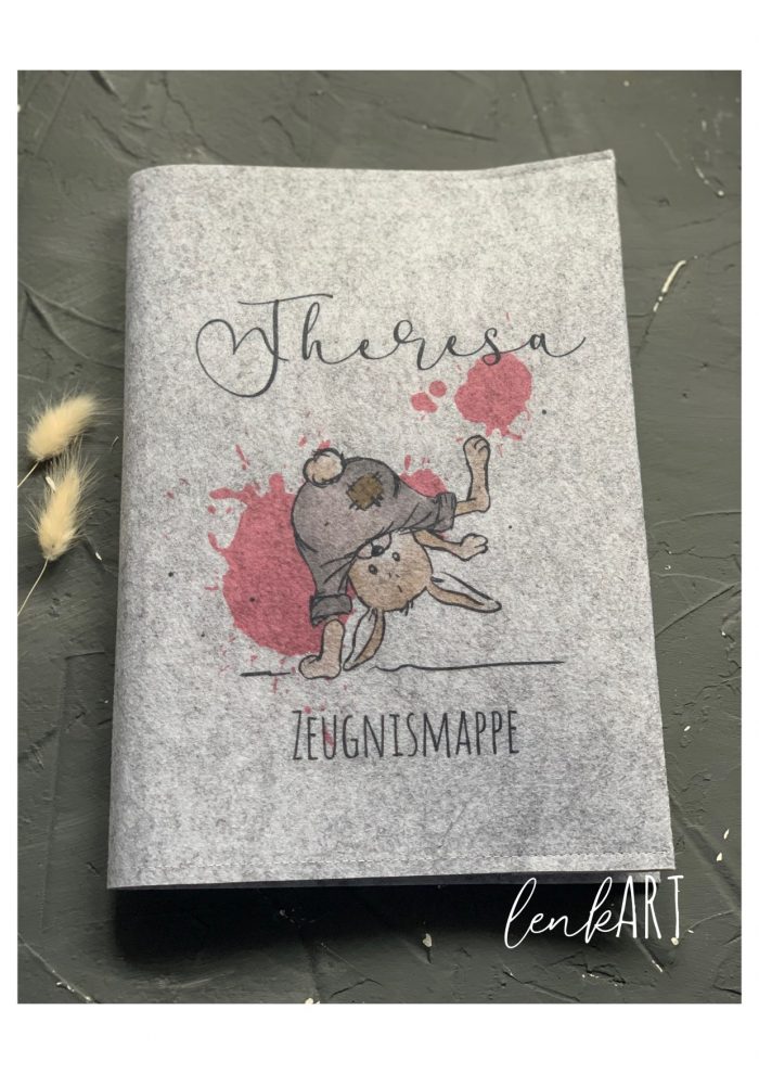 Zeugnismappe Hase