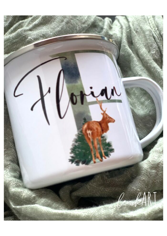 Tasse Buchstaben Hirsch – Bild 4