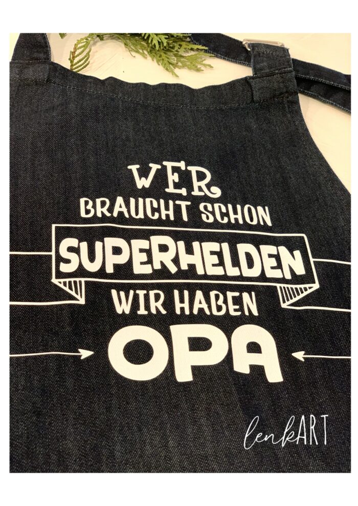 Jeanskochschürze Superheld – Bild 2