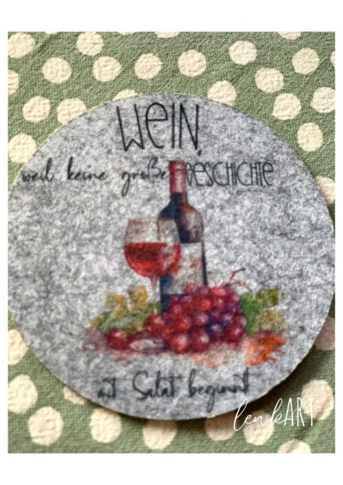 Filzuntersetzer Wein