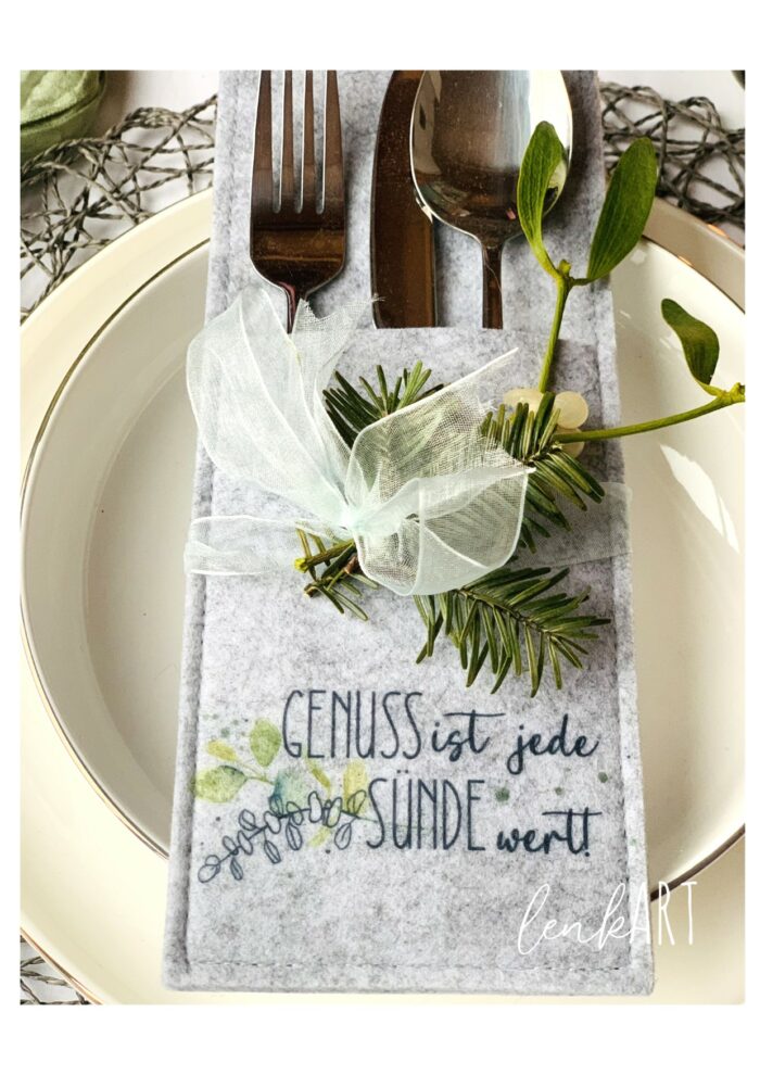 Bestecktaschen Eukalyptuszweig Genuss – Bild 3