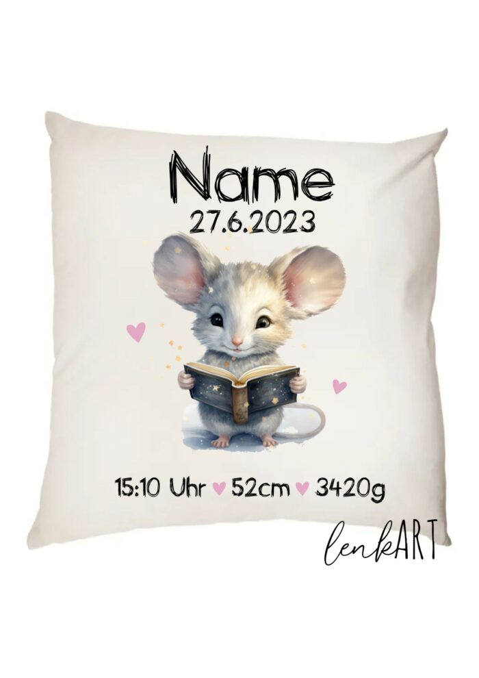 Kissen Lesemaus