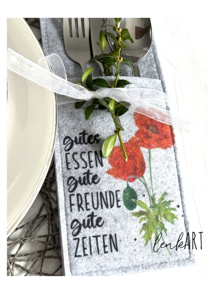 Bestecktaschen Mohnblumen – Bild 2