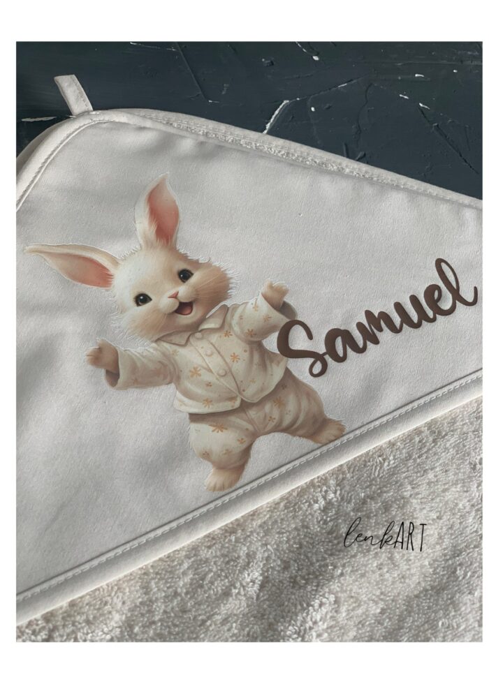 Kinderbadetuch Hase – Bild 2