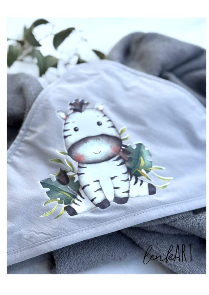 Kinderbadetuch Zebra – Bild 2